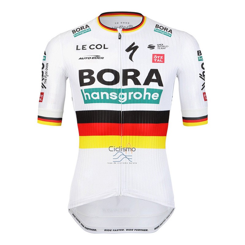 Bora-hansgrone Ropa Ciclismo Culotte Corto 2023 Mangas Cortas Blanco Rojo